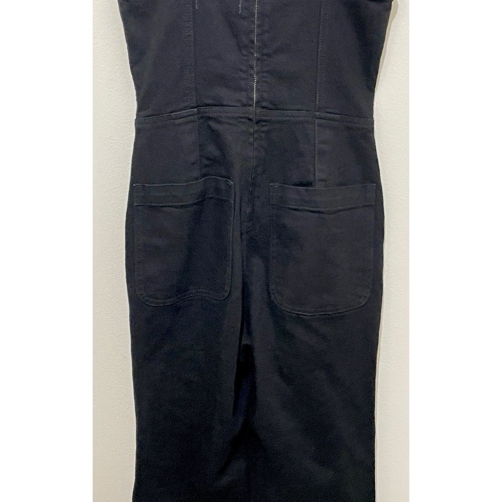NWT Madewell Black Denim Flare Leg Jumpsuit Size 0 - Picture 6 of 15